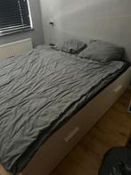 IKEA Brimnes bed wit 180x200cm met 4 lades, Ophalen, Gebruikt, Wit, Tweepersoons
