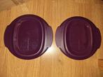 2 Tupperware Micro Delight bakjes/borden met deksel, Ophalen of Verzenden, Zo goed als nieuw, Paars, Bak of Kom