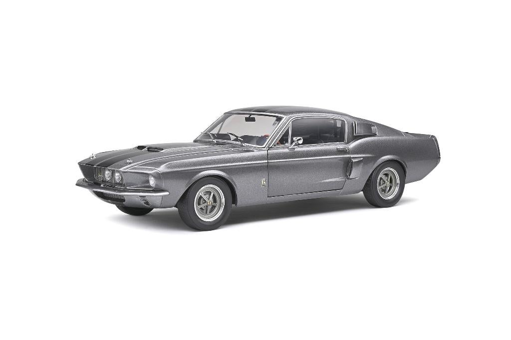 1:18 Ford Mustang Shelby GT500 - 1967 - Grijs / Zwart NIEUW!, Auto, Nieuw, Ophalen of Verzenden, .