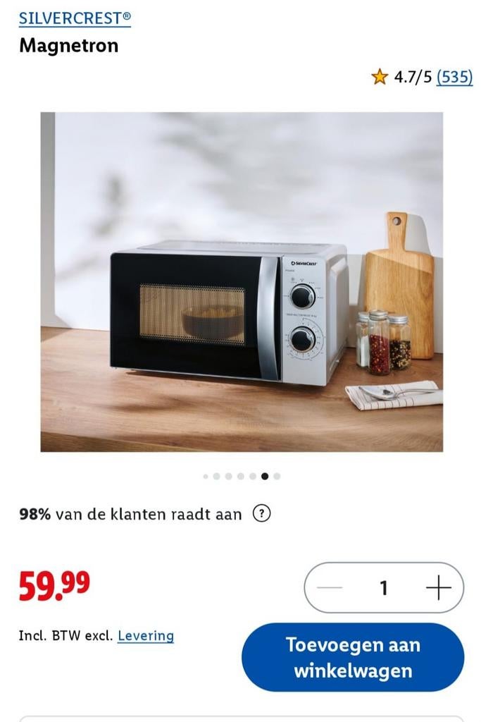 SILVERCREST Magnetron - Compact en Gebruiksvriendelijk, Ophalen, Minder dan 45 cm, Nieuw, Magnetron