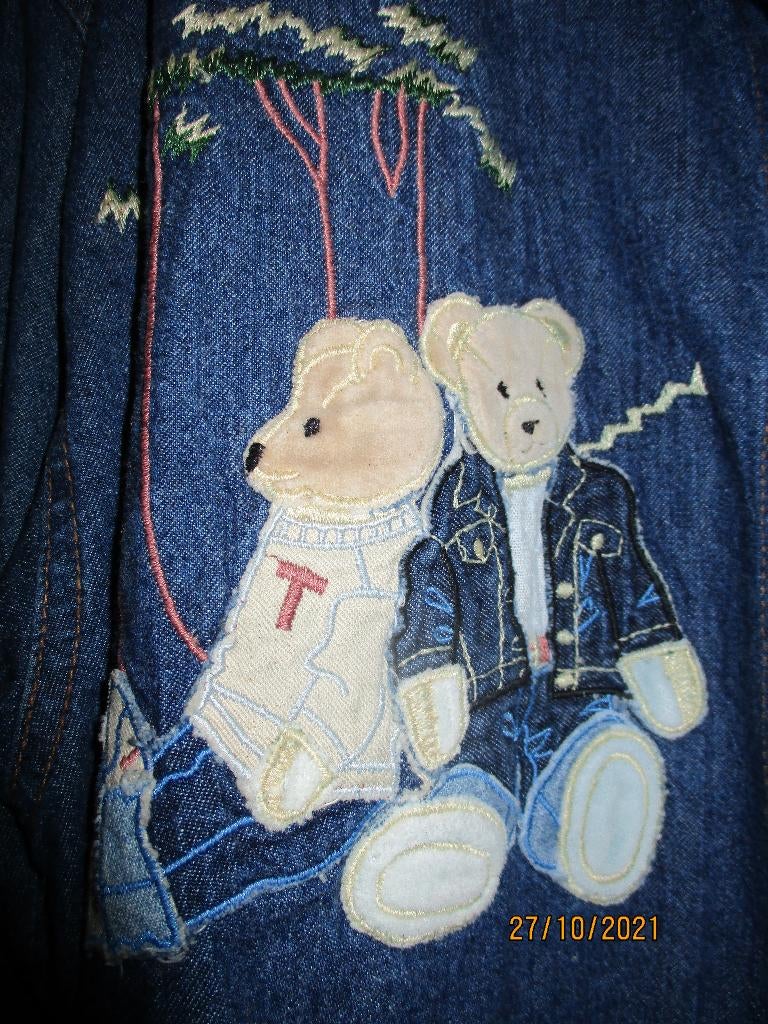 Dames-spijkershirt/blouse met beer-applicatie, Kleding | Dames, Blauw, Together, Nieuw, Ophalen