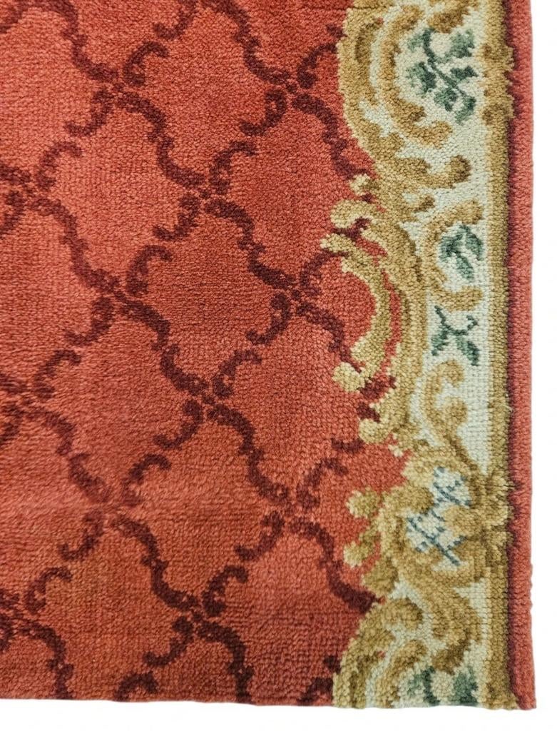 Vintage oosters wol vloerkleed loper trap loper 58x628cm, Crème, Gebruikt, Klassiek, Barok, Traditioneel, 200 cm of meer