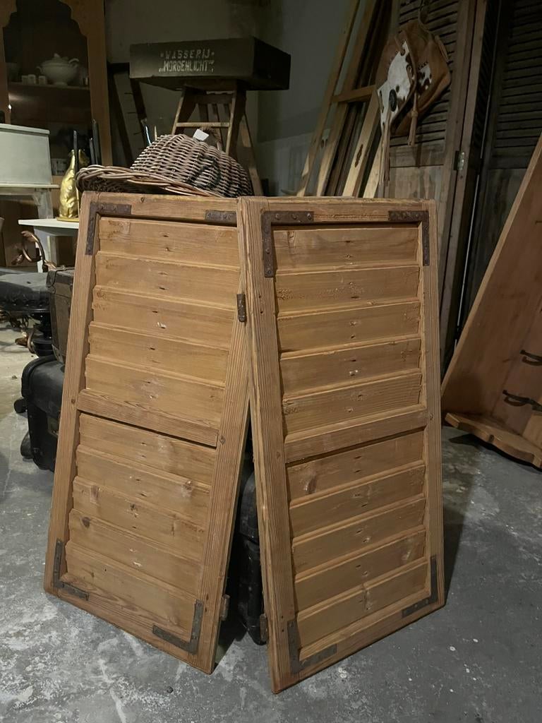 Houten oude luiken decoratie oude woonaccessoires kasten, Ophalen, Zo goed als nieuw
