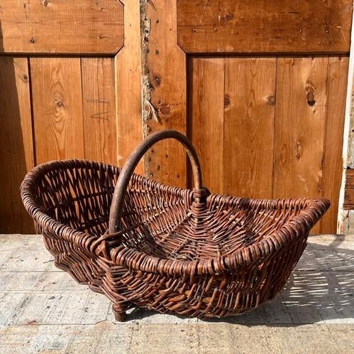 Mand origineel bloemenmand plukmand 34 x 31 x 28 cm, Huis en Inrichting, Woonaccessoires | Schalen en Manden, Gebruikt, Mand, Ovaal