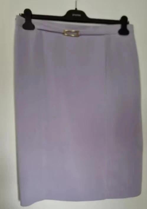 BASLER rechte rok - maat 44 - lila, Kleding | Dames, Rokken, Gedragen, Maat 42/44 (L), Overige kleuren, Onder de knie, Ophalen of Verzenden