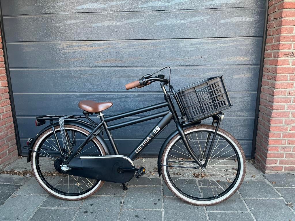 Mooie Cortina U4 Kleur mat zwart VERKOCHT, Fietsen en Brommers, Fietsen | Jongens, Zo goed als nieuw, 24 inch, Versnellingen, Ophalen