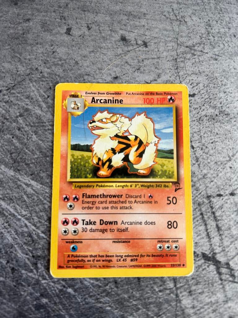 Arcanine Pokémon kaart 1995 - Zeldzaam exemplaar, Verzenden, Gebruikt, Losse kaart