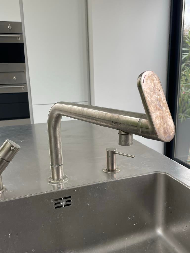 GEVRAAGD: Kraan van de Bulthaup B1 keuken, Zilver, Ophalen of Verzenden, Metaal, Overige merken