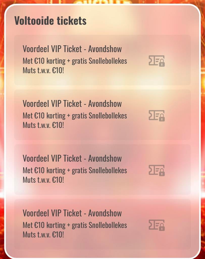 Snollebollekes VIP tickets 21 maart, Tickets en Kaartjes, Twee personen, Maart, Levenslied