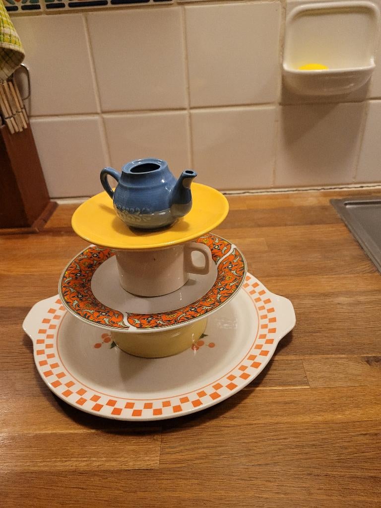 originele etagère, Ophalen