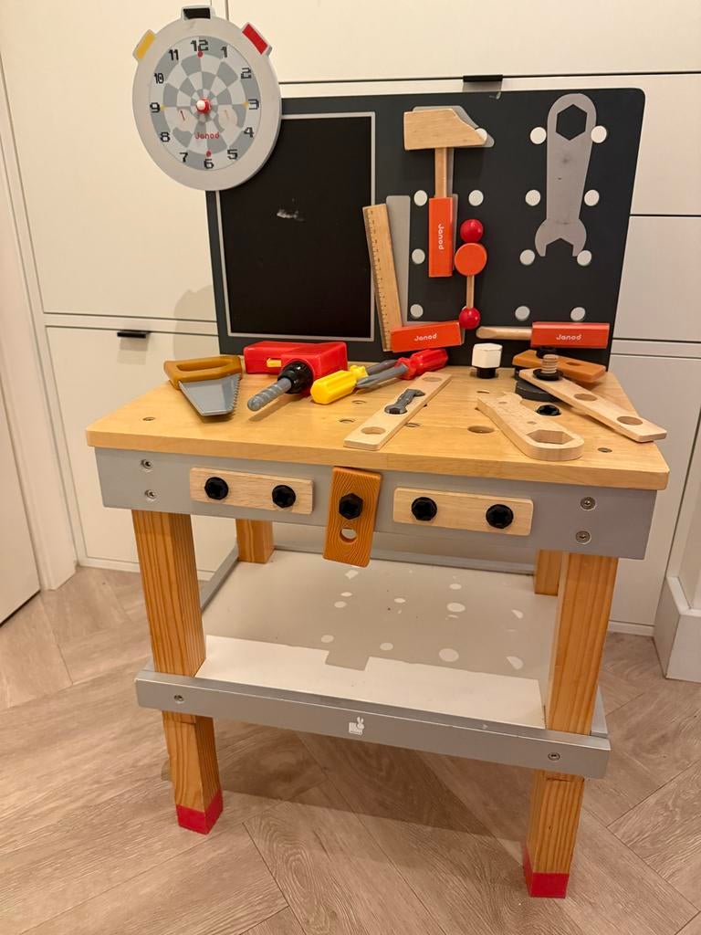 Janod Bouwhoek Tafel voor Kinderen - Werkbank Speelgoed, Ophalen, Gebruikt, Jongen of Meisje