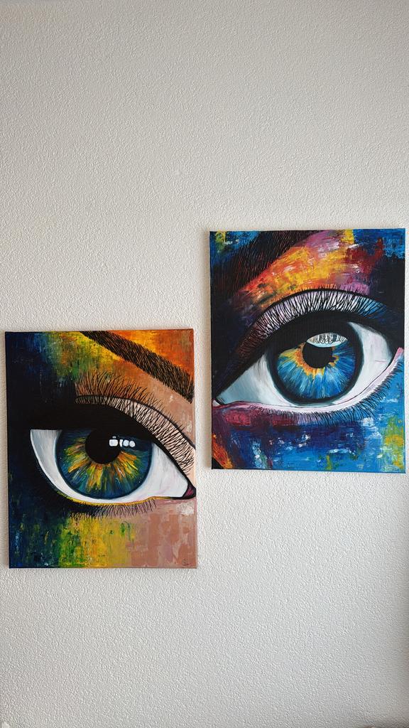 2 schilderijen Oog, Ophalen