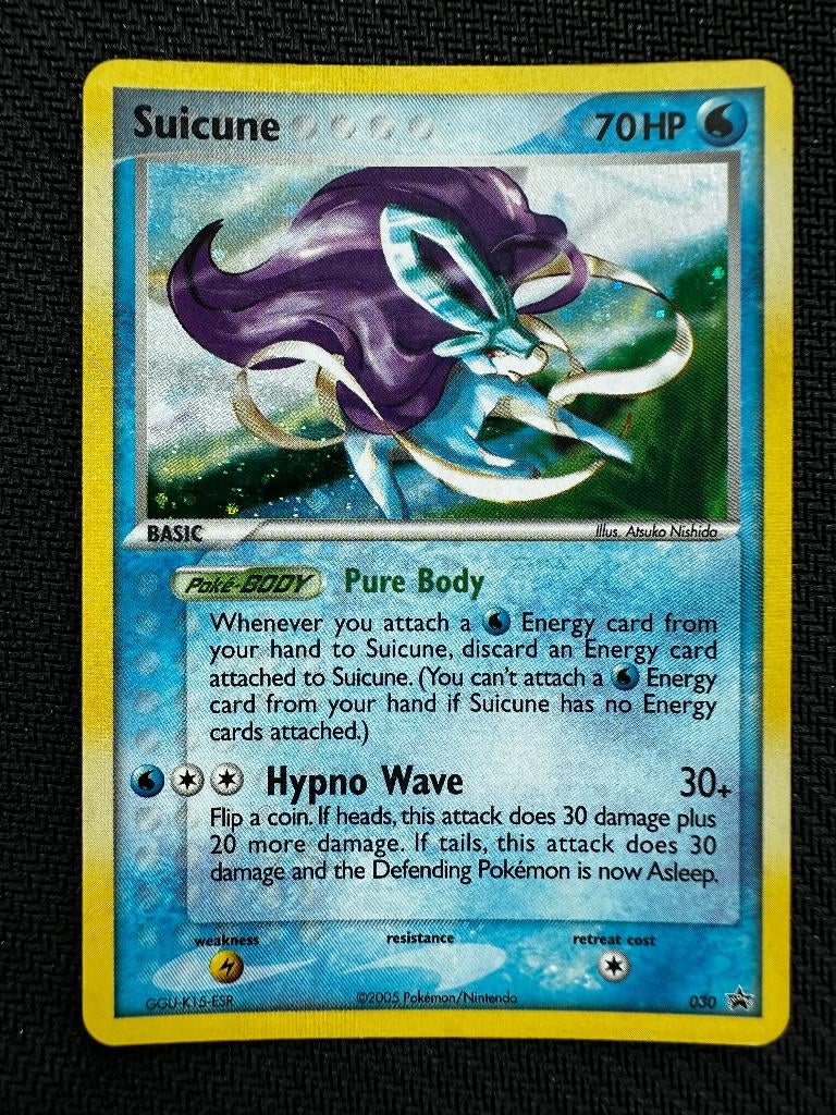 Suicune - 30 Nintendo Black Star Promos - Pokémon Kaart, Ophalen of Verzenden, Zo goed als nieuw, Losse kaart, Foil