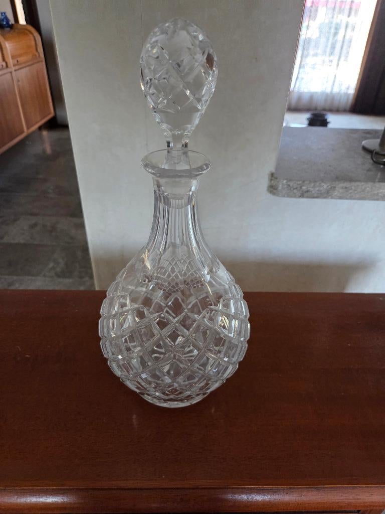 Kristallen karaf / whisky decanter met stop, Antiek en Kunst, Antiek | Glas en Kristal, Ophalen