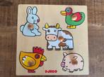 Djeco knoppuzzel, Kinderen en Baby's, Speelgoed | Houten speelgoed, Ophalen of Verzenden, Gebruikt