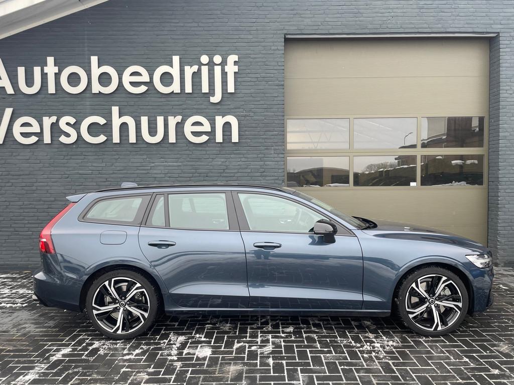 Volvo V60 2.0 T6 Plug-in hybrid AWD Plus Dark heico long ran, Auto's, Automaat, Gebruikt, 4 cilinders, Blauw