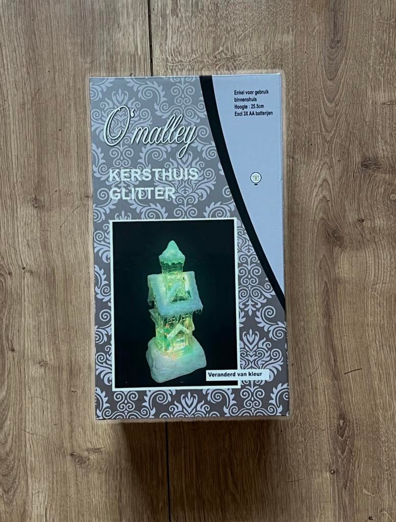 Mooie kersthuis glitter  H 25, Diversen, Kerst, Ophalen of Verzenden, Zo goed als nieuw