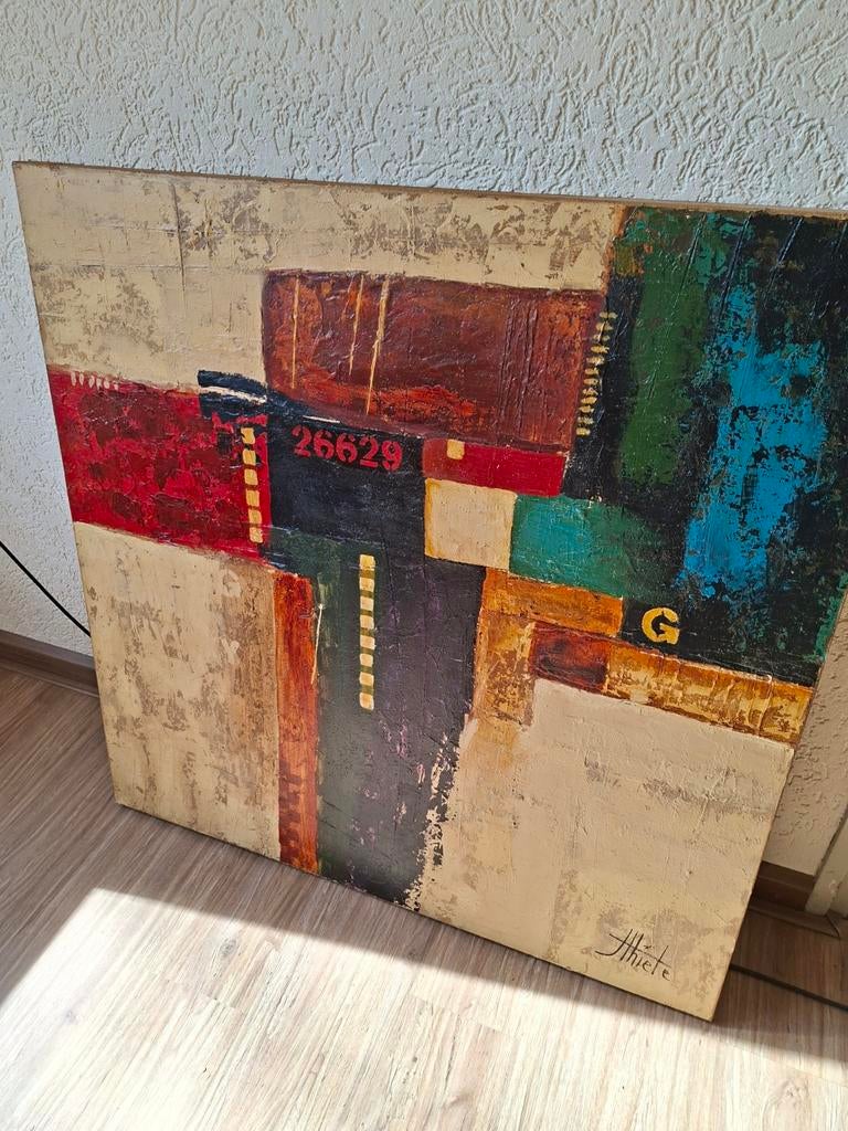 Abstract Schilderij - Moderne Kunst, Antiek en Kunst, Kunst | Schilderijen | Abstract, Ophalen