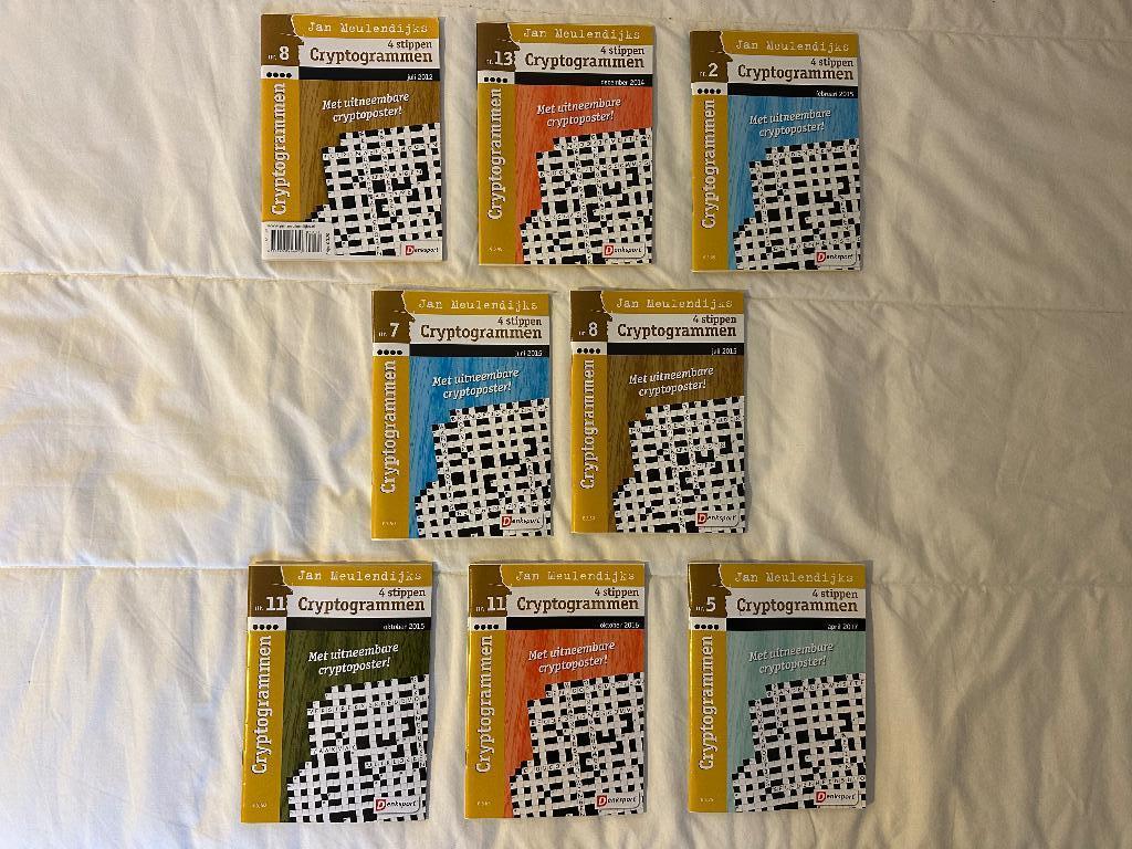 Jan Meulendijk’s CRYPTOGRAMMEN, 4 stippen Denksport, Hobby en Vrije tijd, Denksport en Puzzels, Ophalen of Verzenden, 500 t/m 1500 stukjes