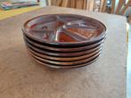 Zes zo goed als nieuwe Fondue- of Gourmet-borden, Ophalen of Verzenden, Zo goed als nieuw, Overige stijlen, Bord(en)