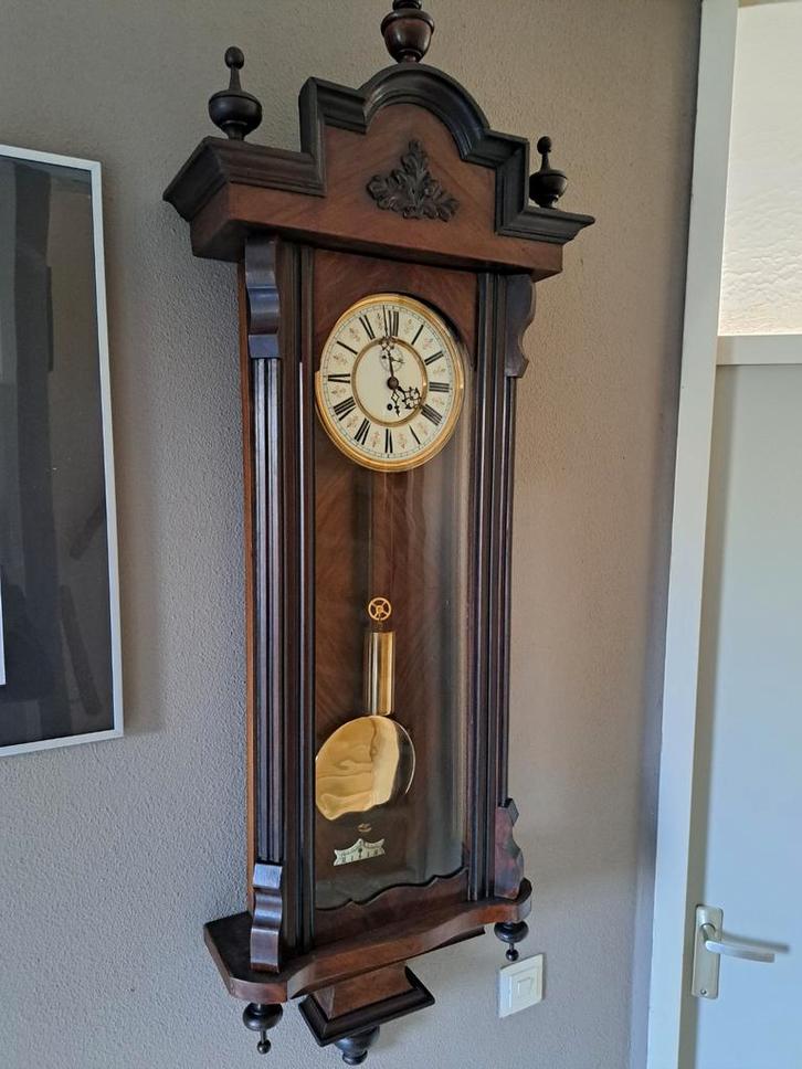 Prachtige Weense 1 gewichter., Antiek en Kunst, Antiek | Klokken, Ophalen of Verzenden