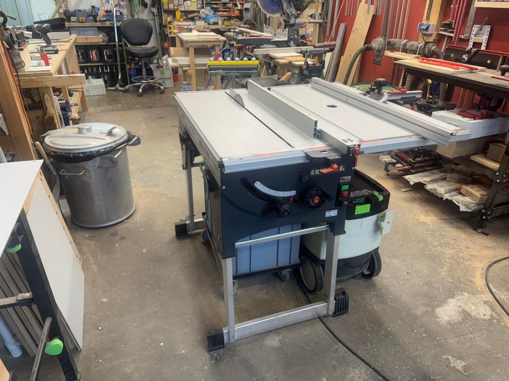 Mafell Erika 85 EC zaagmachine + Festool CTM 33 stofzuiger, Ophalen, Cirkelzaag, 70 mm of meer, Zo goed als nieuw