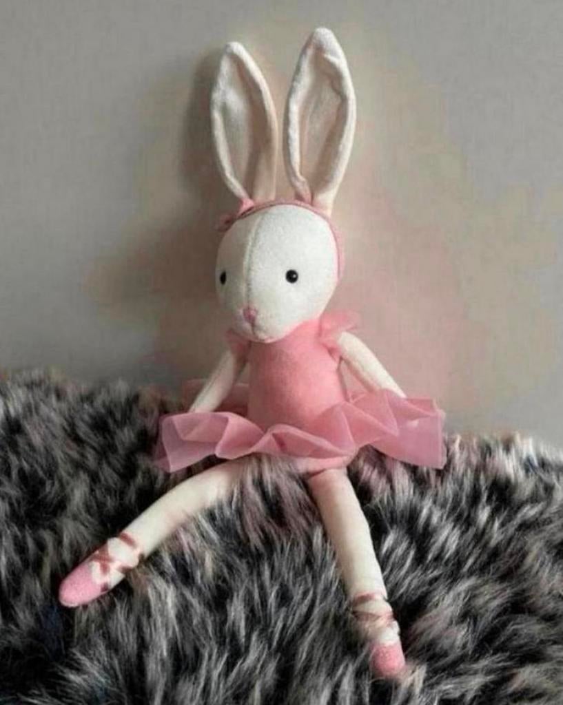 Konijn knuffel, roze met tutu / ballerina jurk. 35 cm, Verzenden, Zo goed als nieuw, Konijn