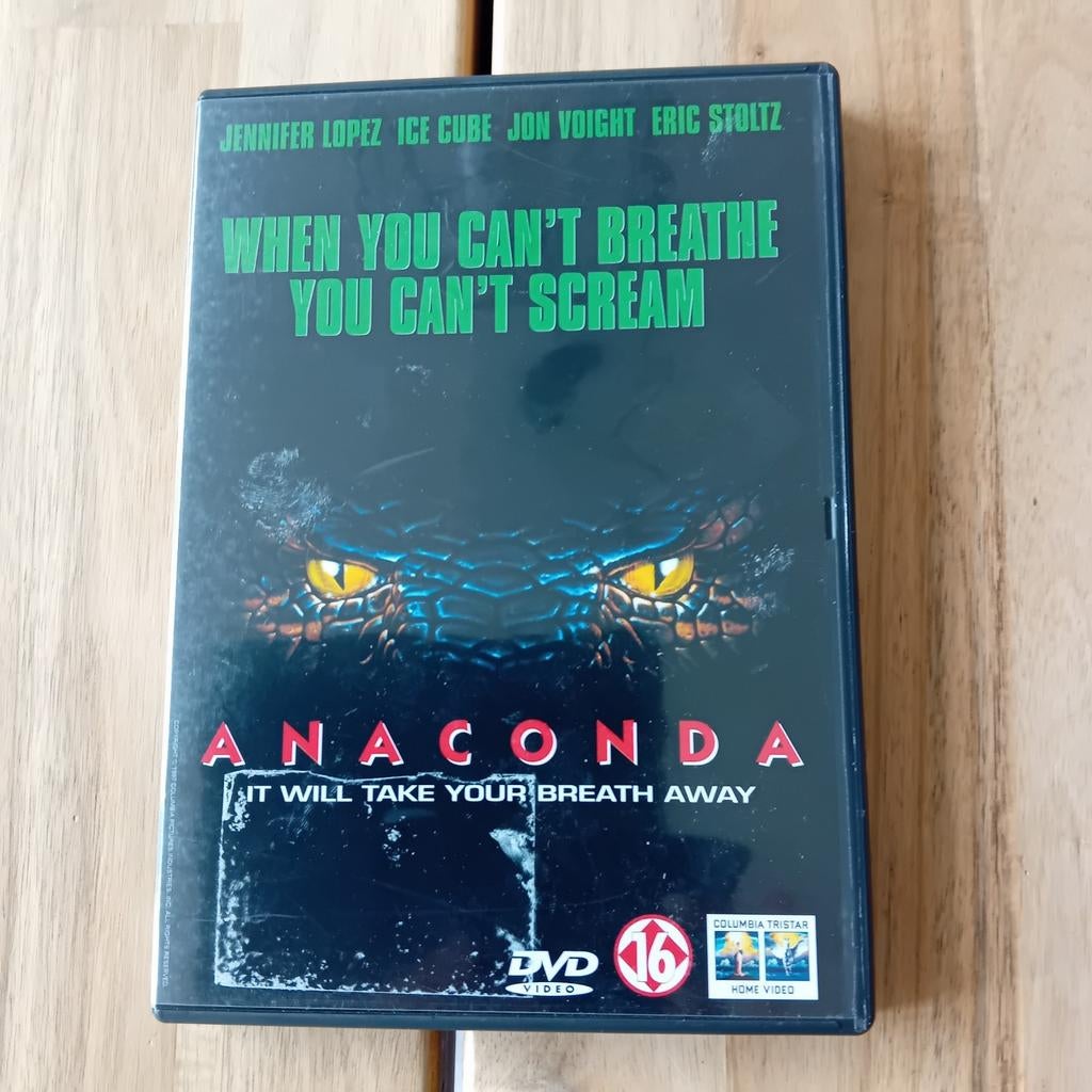Anaconda DVD - Spannende Horrorfilm met Jennifer Lopez, Vanaf 16 jaar, Ophalen of Verzenden, Gebruikt, Monsters