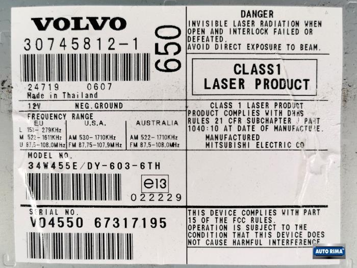 Radio CD Speler van een Volvo V70, Gebruikt, -, -, Ophalen of Verzenden