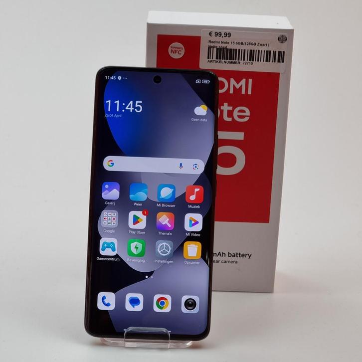 Redmi Note 15 6GB/128GB Zwart | Nette staat, Telecommunicatie, Mobiele telefoons | Overige merken, Zo goed als nieuw