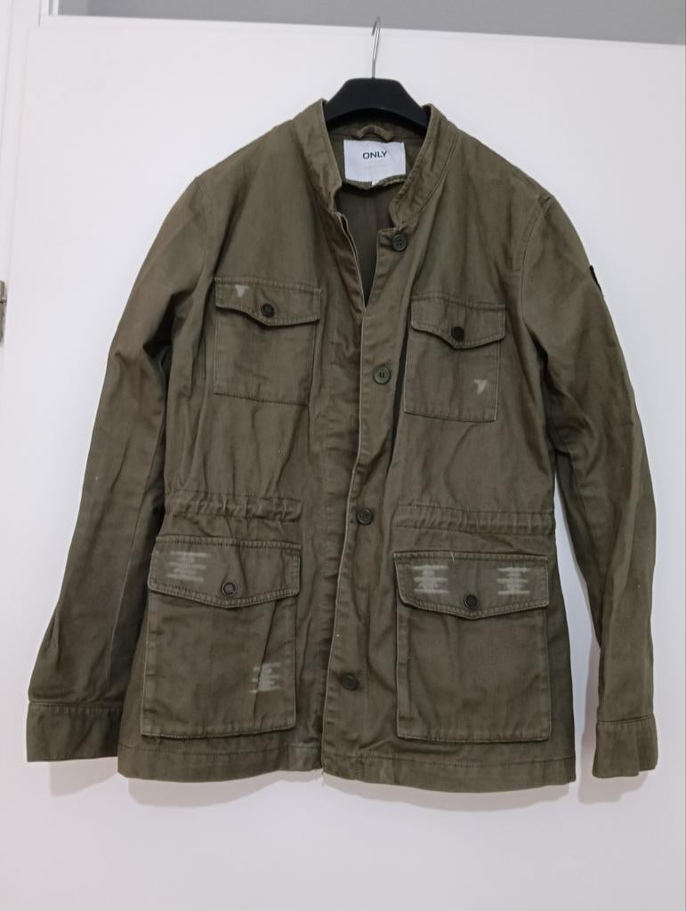 ONLY Groene Jas Maat L met Pailletten Details, Maat 42/44 (L), Ophalen of Verzenden, ONLY, Gedragen