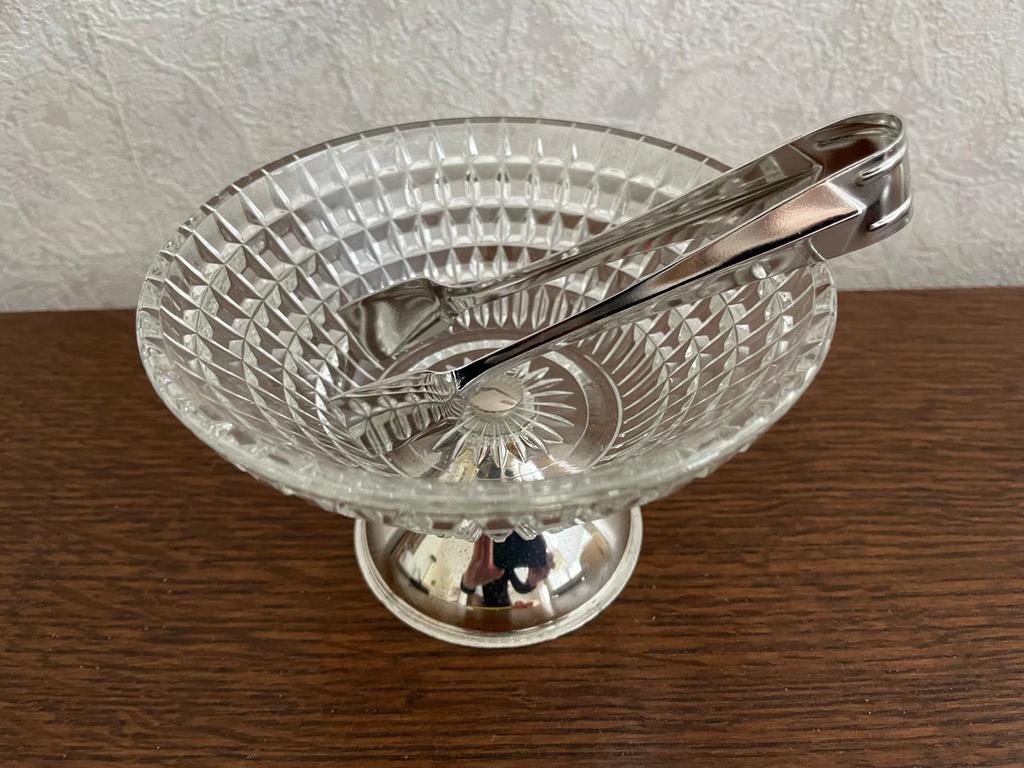 antiek suikerschaaltje met klontjestang, Antiek en Kunst, Ophalen of Verzenden