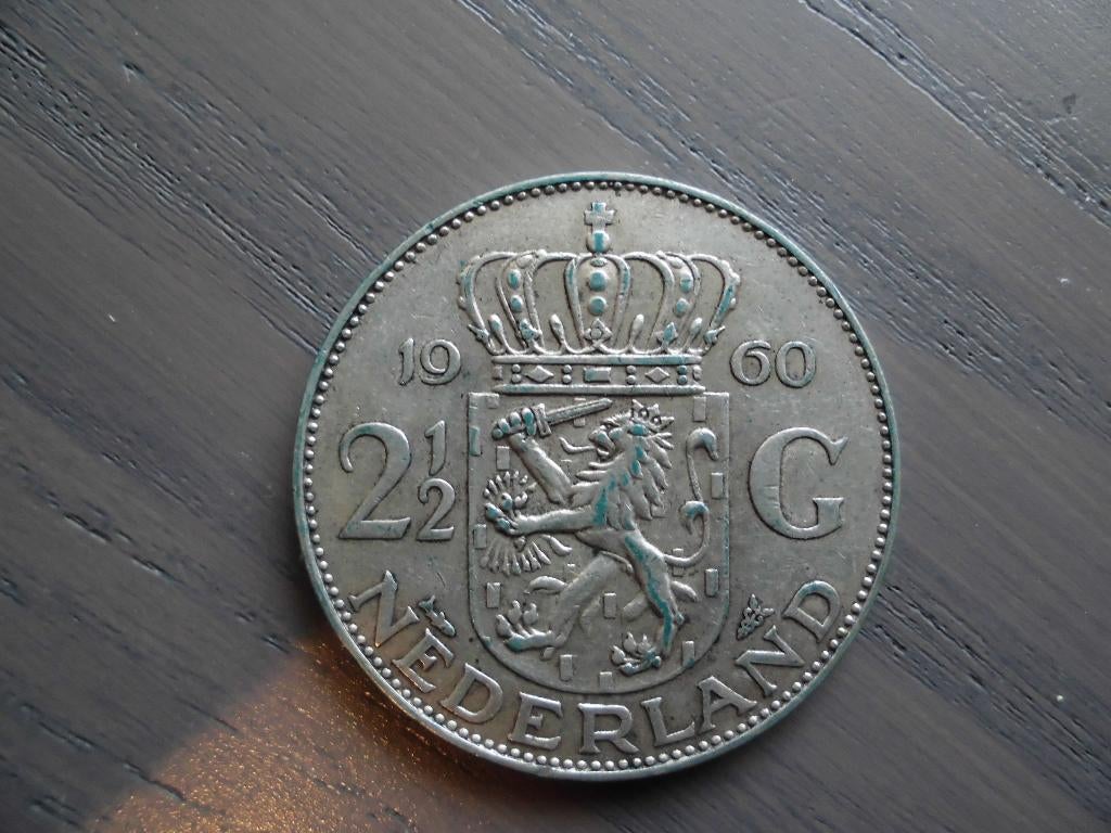 zilveren rijksdaalder 1960, Postzegels en Munten, Munten | Nederland, Ophalen of Verzenden, Koningin Juliana, 2½ gulden