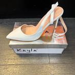 Stralende Elegantie: Kayla Hakkenschoenen – Wit & Verfijnd!, Wit, Overige typen, Ophalen of Verzenden, Zo goed als nieuw