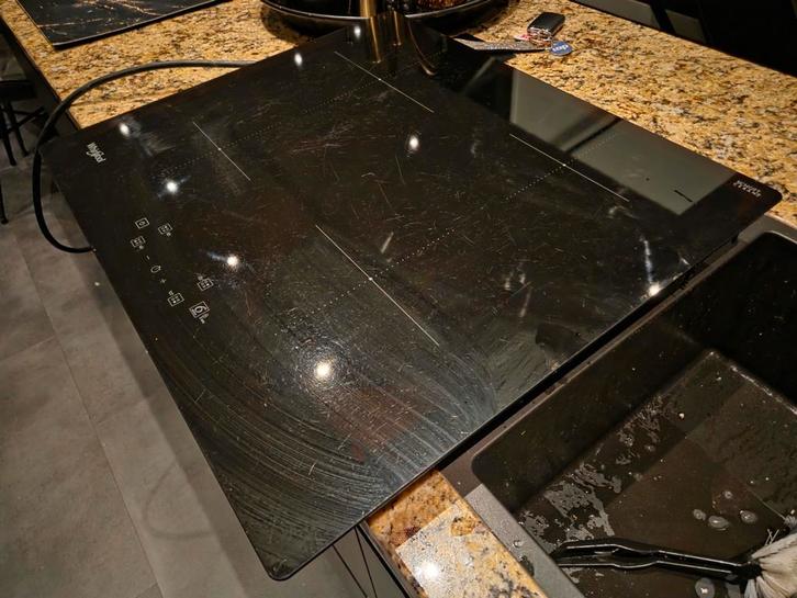 Whirlpool Inductiekookplaat 60cm - Gebruikt, Huis en Inrichting, Tafels | Salontafels, Gebruikt, Ophalen