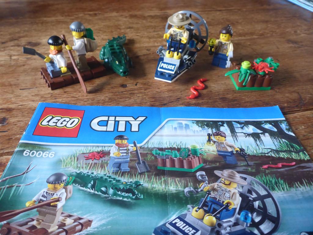 Lego City Moeras politie 60066, 60068 en 60069 (1 kavel), City, Compleet, Lego, Ophalen of Verzenden