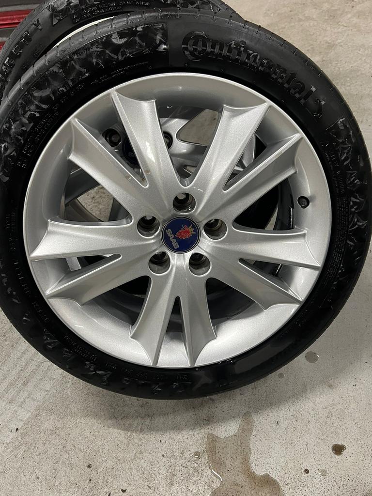17 inch Saab 9-3/9-5 wielenset, Auto-onderdelen, Banden en Velgen, Ophalen, Gebruikt, Banden en Velgen, 17 inch