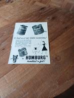 Advertentie Homburg hache Cuyk 1956, Ophalen of Verzenden, Zo goed als nieuw, Overige typen
