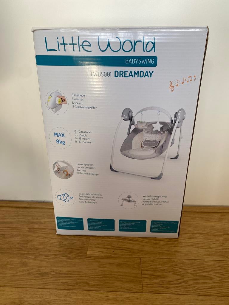 Little World Babyswing Dreamday - Schommelstoel baby, Ophalen of Verzenden, Zo goed als nieuw, Overige typen, Met geluid