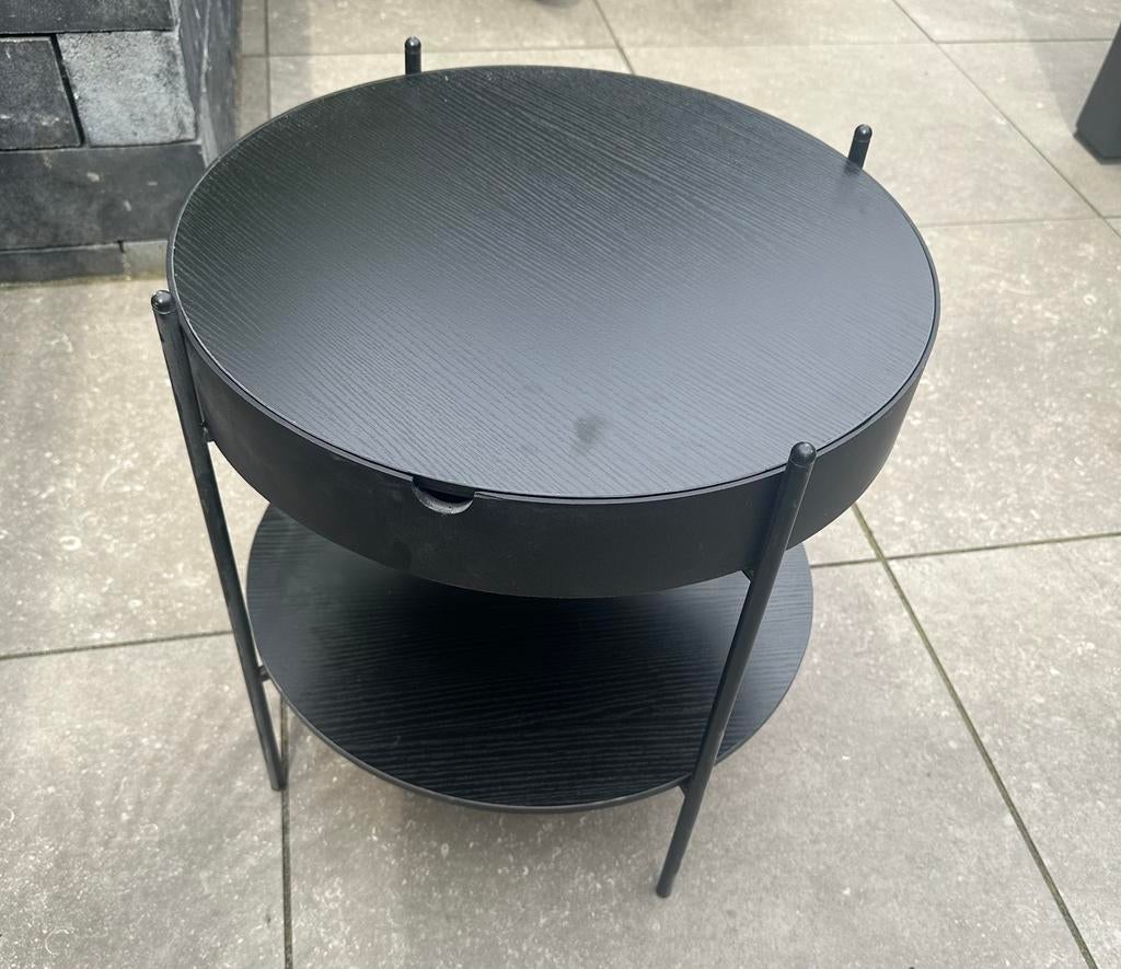 Bijzettafel, Huis en Inrichting, Tafels | Bijzettafels, Overige materialen, Minder dan 55 cm, Gebruikt, Rond