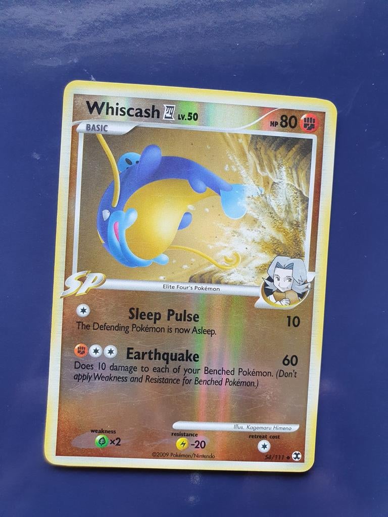 Whiscash 54/111 reverse holo pokemon kaart, Ophalen of Verzenden, Zo goed als nieuw