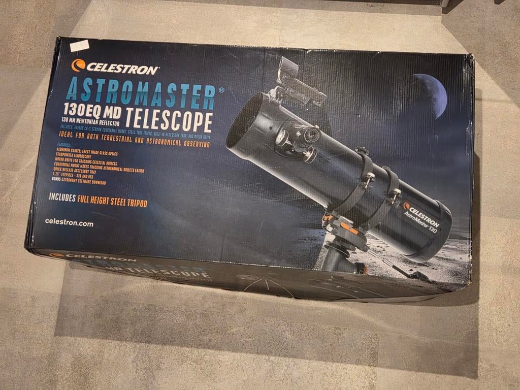 Celestron AstroMaster 130EQ MD Telescoop + Accessoirekit, Audio, Tv en Foto, Optische apparatuur | Telescopen, Ophalen, Nieuw