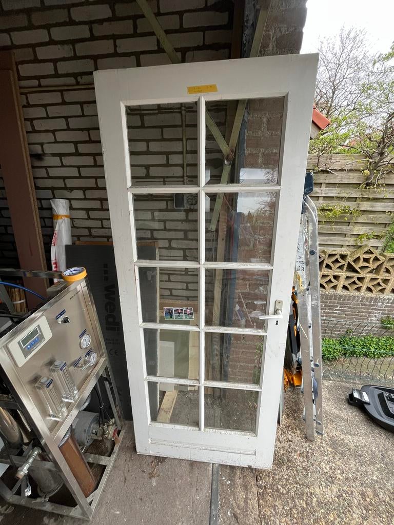 Jaren 40 paneeldeuren met glas, Doe-het-zelf en Verbouw, Deuren en Horren, Gebruikt, 80 tot 100 cm, Binnendeur, Ophalen of Verzenden