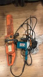 2x elektrische kettingzaag Makita en husqvarna, Ophalen of Verzenden, Gebruikt