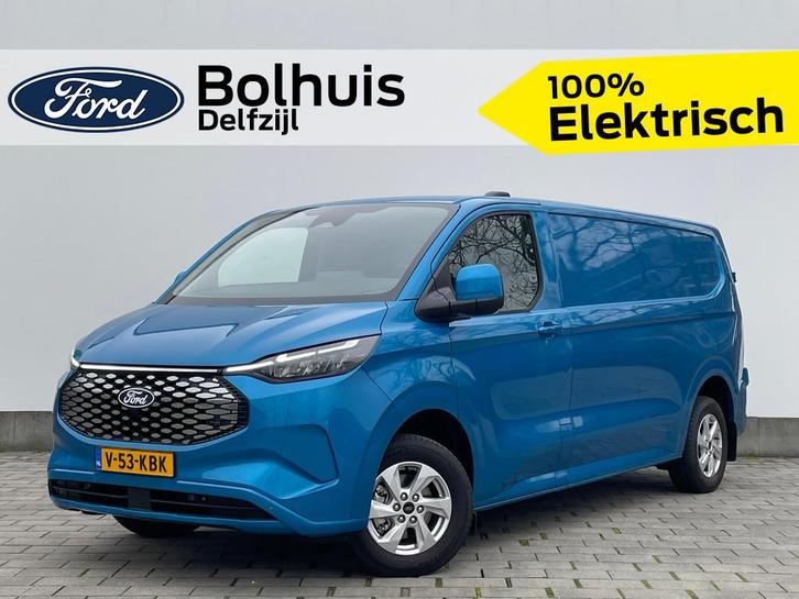 Ford E-Transit Custom 340 L2H1 Limited 65 kWh | Trekhaak | W, Auto's, Bestelauto's, Bedrijf, Te koop, ABS, Achteruitrijcamera