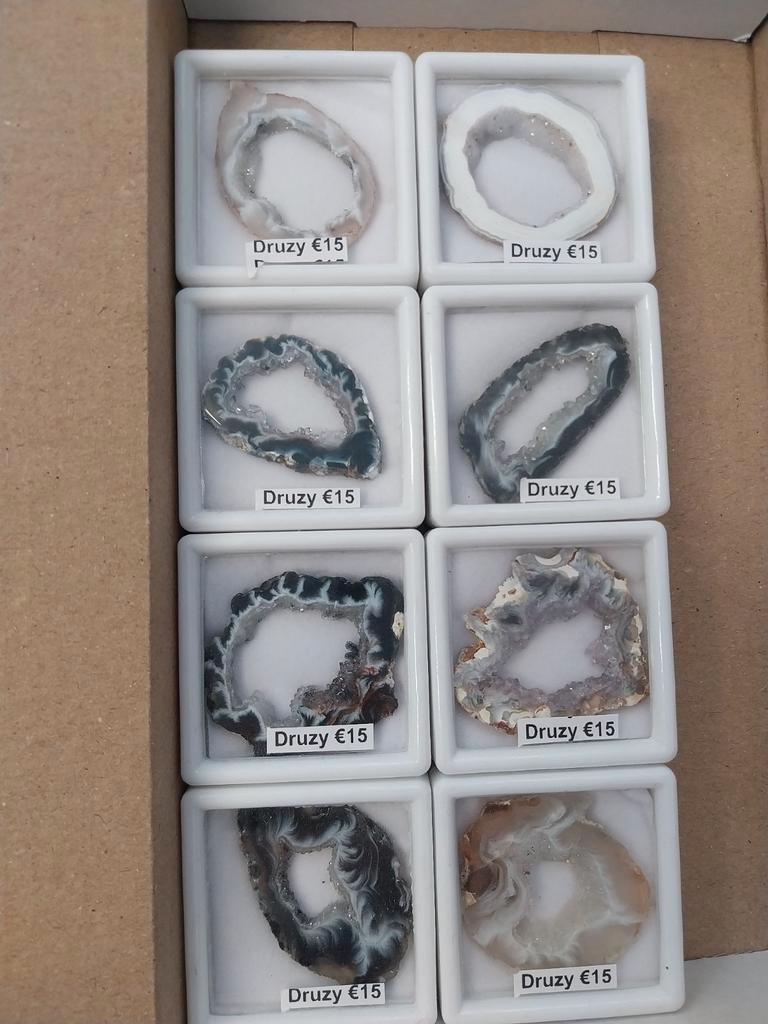 Mix lot van 8 agaat druzy schijfjes goudsmid, Sieraden, Tassen en Uiterlijk, Edelstenen, Ophalen of Verzenden, Nieuw