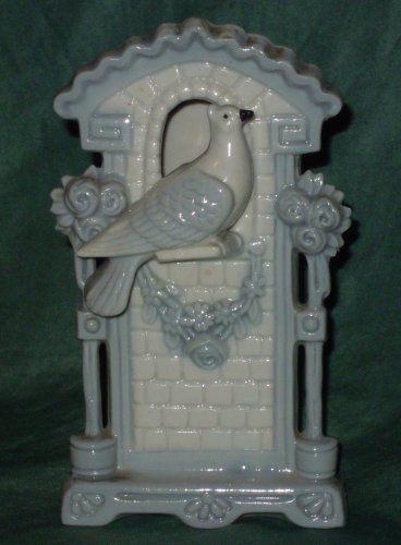 Antiek porseleinen vaasje met duif, Antiek en Kunst, Antiek | Porselein, Ophalen of Verzenden