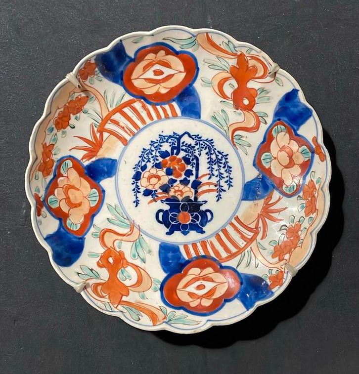 Antiek Imari porseleinen wandbord bord, Antiek en Kunst, Ophalen of Verzenden