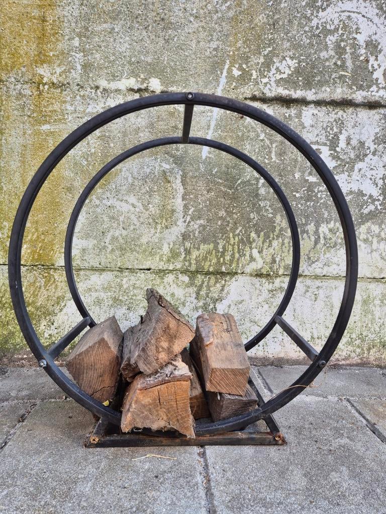 Haardhouthouder metaal, Tuin en Terras, Minder dan 3 m³, Ophalen