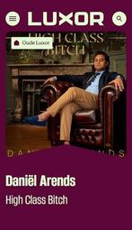 Daniel Arends 13 mei Luxor Rotterdam 2 tickets, Twee personen